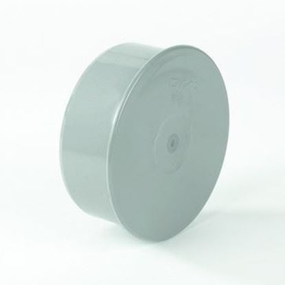 Afbeeldingen van PVC eindkap mof grijs - D.110