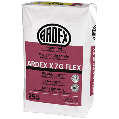 Afbeeldingen van Ardex X 7 G flex universele flexmortel poederlijm 25 kg