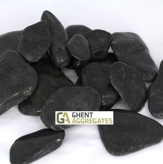 Afbeelding van Flat Pebbles Black 30/60 bigbag 1500kg