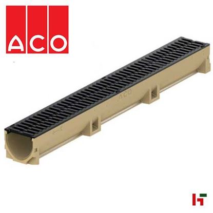 Picture of Aco Self Euroline gutter 1000 mm cast-iron slotted grating