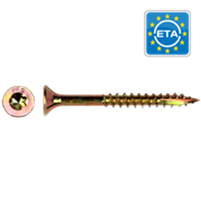 Picture of PFS+ Wood screw torx Ø5x80 Yellow Zinc-Plated (200st)