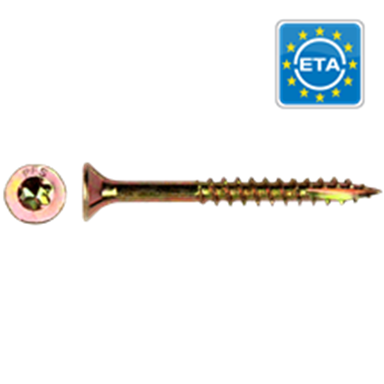 Picture of PFS+ Wood screw torx Ø6x200 Yellow Zinc-Plaed (100st)