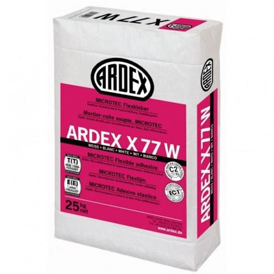 Image sur Ardex X 77 W flexlijm 25 kg wit binnen/buiten