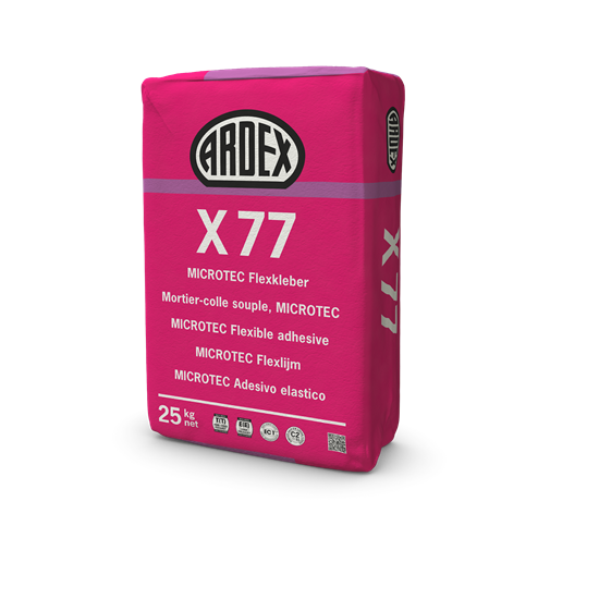 Ardex X 77 tegellijm 25 kg binnen/buiten Microtec