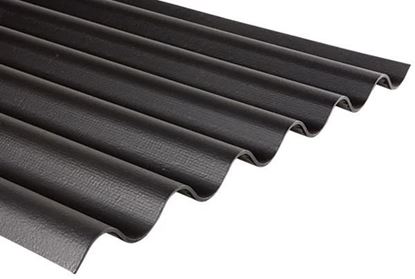 Picture of Cemfort B65 corrugated sheet of fibercement black 2440x1093 mm