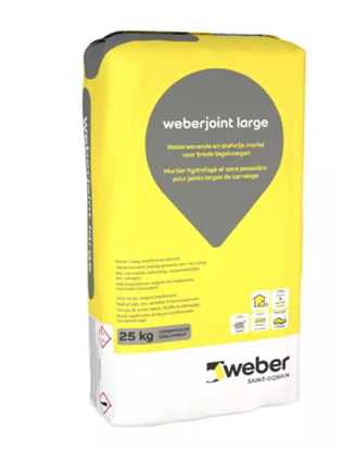 Afbeeldingen van Weber joint large cementgrijs voegmortel 25kg