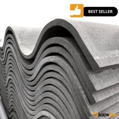 Picture of corrugated sheet of fibre cement 177-5.5 1250 X 918 GREY