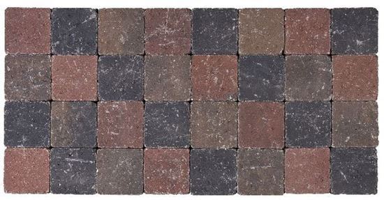 Afbeeldingen van KASSEI GETROMMELD - 10X10X6cm - HERFSTKLEUR