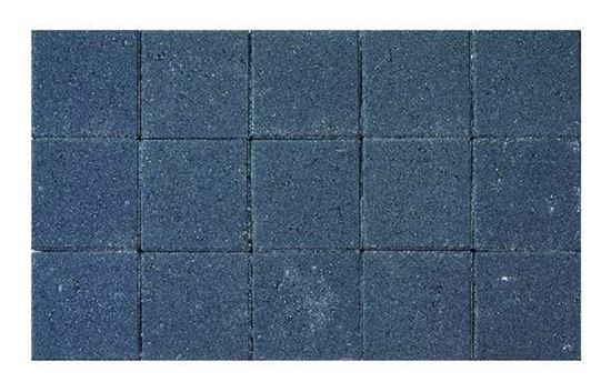Afbeeldingen van Ongetrommelde klinker met velling - 15 x 15 x 6cm - arduinblauw