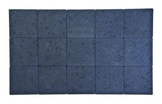 Afbeeldingen van Ongetrommelde klinker met velling 15x15x6cm zwart