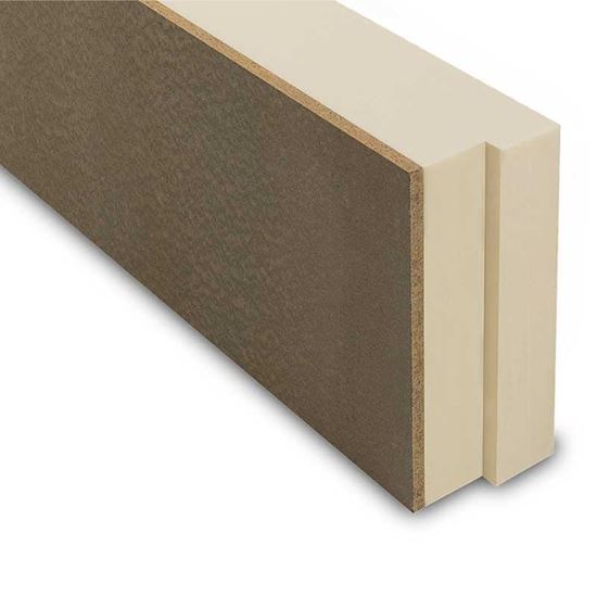 Afbeeldingen van Dewin kantplank 1250x200x10+60 mm Rd=1,71 standaard incl Cetris 10 mm