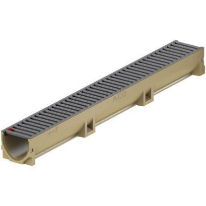 Picture of Aco euroline 100 anthracite 1m with grating