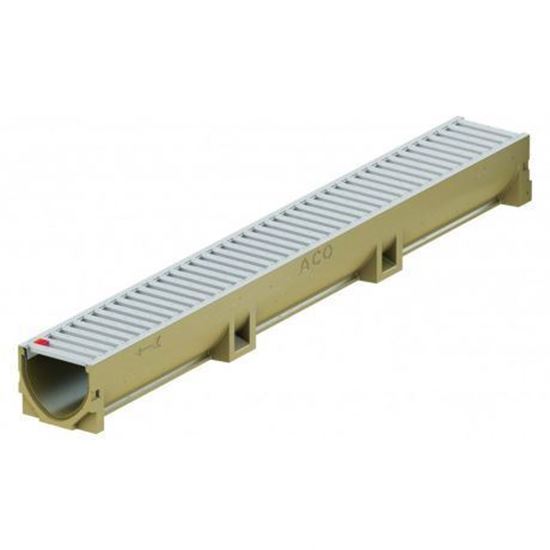 Afbeeldingen van Aco euroline 100 natural grey 1m rooster