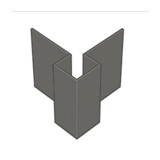 Afbeeldingen van Buitenhoek Symmetrisch L=3M Alu C04 Donkerbruin Uitverkoop