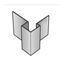 Picture of outer corner Asymmetrisch L=3M Alu C05 Platinum Grey