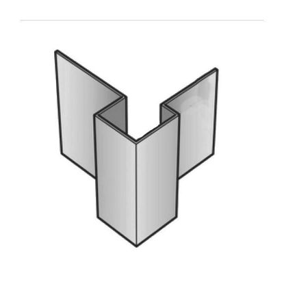 Picture of Outer corner Asymmetrical L=3M Alu C56 Metallic Grey