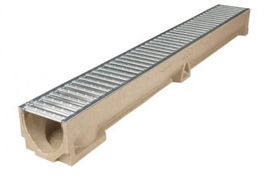 Afbeeldingen van ACO Euroline polymeerbeton gootelement met verzinkt rooster, lengte 500 mm