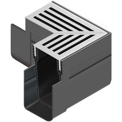 Picture of Aco SlimLine corner piece incl blank aluminium grid
