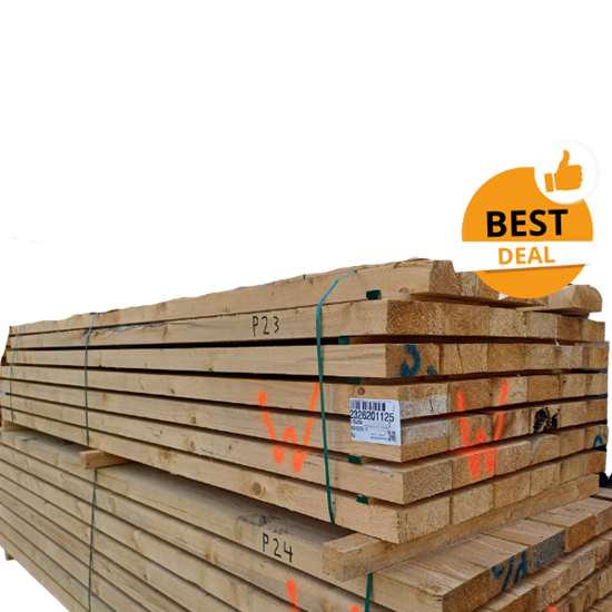 Houten balken lot p23 75 x 200 lengte 3.30 m