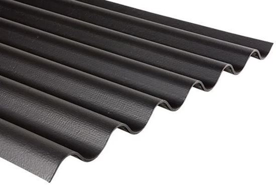Afbeeldingen van Cemfort B65 golfplaat vezelcement zwart 1220x1093 mm