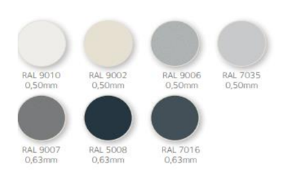 Verschillende kleurmogelijkheden Picture of Sandwichpanel wall anthracite 100mm 2.50x1.05