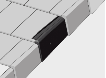 Image de Vlakke pan Planum Antraciet kantplaat rechts
