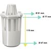 Picture of ACO Odor valve + leaf trap for gutter (2-piece)