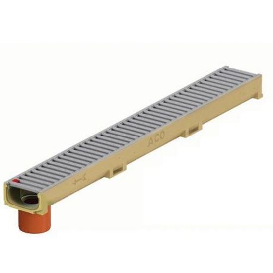 Image de Aco euroline 60 + rooster shadow grey met uitloop 1m