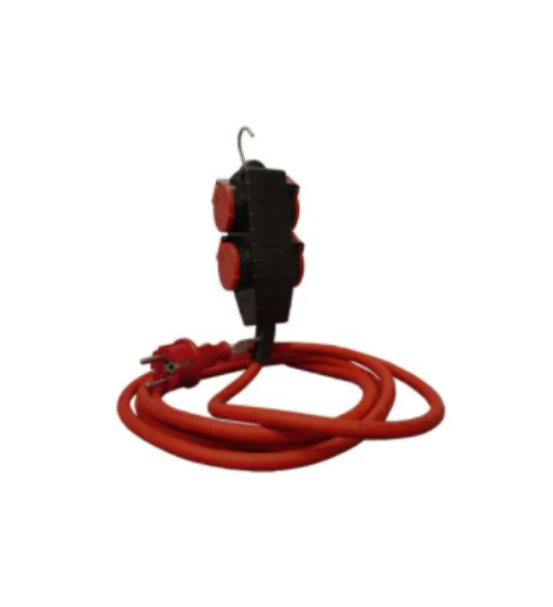 Afbeeldingen van Eloy Stopconctact + Schak. Powerstrip IP44 3G2.5 5M   250V/4x16A