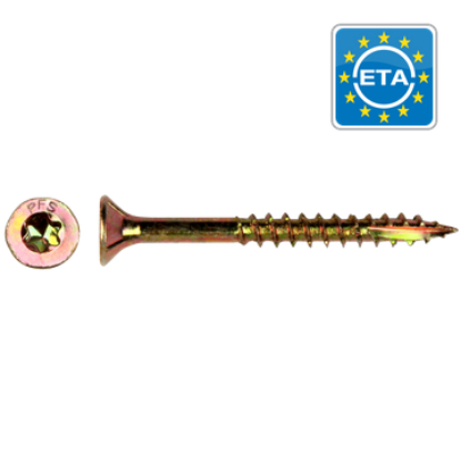 Afbeeldingen van Schroef univ. torx - 4.00 x 60 zngeel 200st