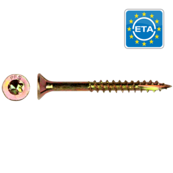 Picture of Screw univ. torx - 4.00 x 60 zn yellow 200pcs