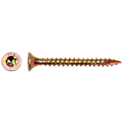 Picture of screw univ. torx - 3.50 x 50 yellow zinc plated