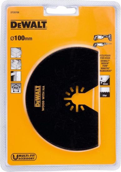 Image de DeWalt Segmentzaagblad Voor Multi-Tool Voor Hout Met Nagels Ø100 (1st)