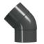 Image de Dakgoot Bocht PVC Ø80 M/F 45° Antraciet