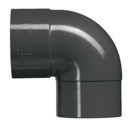 Picture of Dakgoot Bocht PVC Ø80 M/F 90° Antraciet