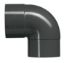 Image de Dakgoot Bocht PVC Ø80 M/F 90° Antraciet