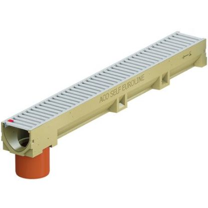 Picture of ACO Euroline 100 + Galvanized Grate with Outlet