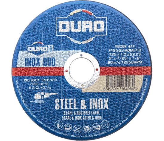 Picture of DURO Bakelite Grinding Disc A60BF 125x1.0x22.23 (10pcs)