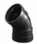 Afbeeldingen van Wafix PP Bocht 45° M/M D75 Zwart