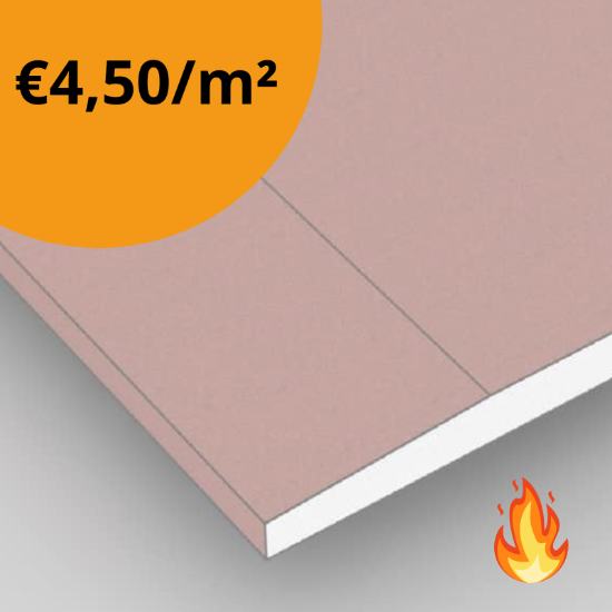 Afbeeldingen van Gipsplaat RF Rood AK 260x120cm 13mm LOT