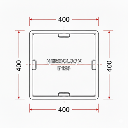 Image de Hermelock deksel B125 40x40 cm