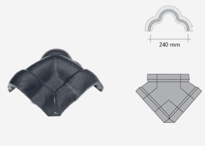 Image de Roben Eifel Antraciet Vorstenhoed 3 delig