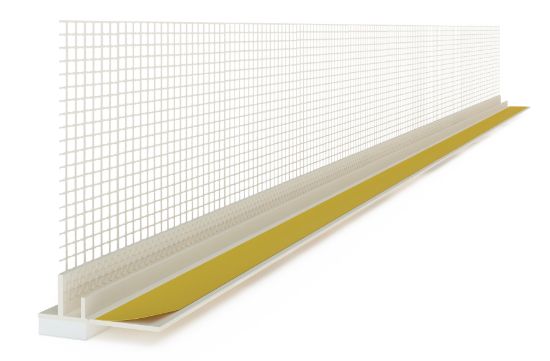 Afbeeldingen van Crepi afwerkprofiel raam met gaas 9/3 3m